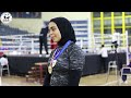 لقاء البطلة ريم هانى لاعب منتخب مصر للكيك بوكسينج على هامش بطولة الجمهورية للعموم