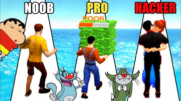 NOOB vs PRO vs HACKER | In Money Run 3D | With Oggy and Jack | OGGMER YT