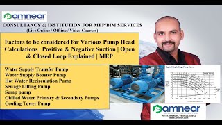 Factors to be considered for Pump Head Calculations|Positive \& Negative Suction|Open \& Closed Loop