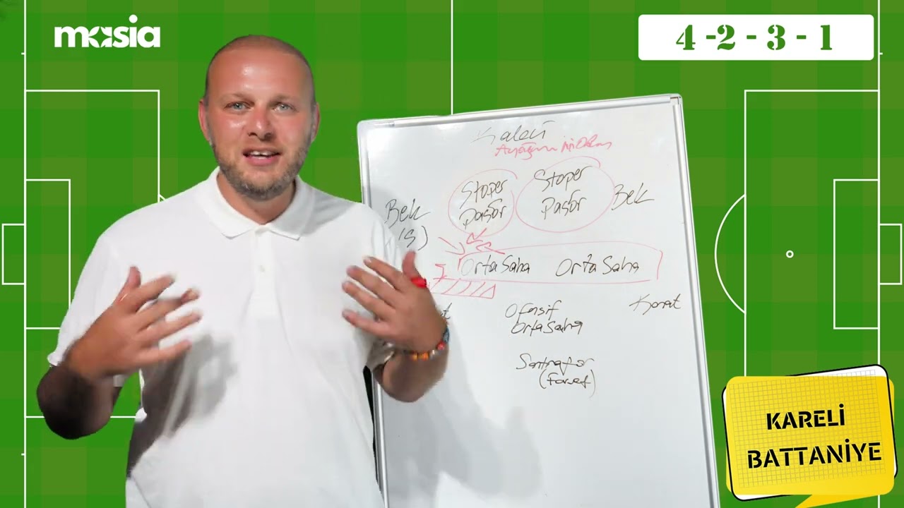 TAKTİKLER ÜZERİNE BENZERSİZ BİR PROGRAM / 4-2-3-1 / KARELİ BATTANİYE #taktik #teknik #takım #oyun