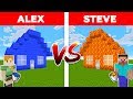 Minecraft - WATER HOUSE vs LAVA HOUSE / Alex vs Steve #6