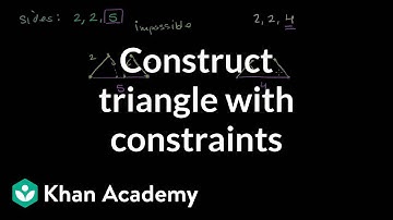 Construct a triangle with constraints | Geometry | 7th grade | Khan Academy
