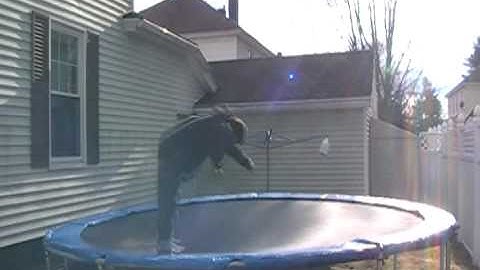 Double Front Flip Attempt 1 Music by Drowning Pool - Paralyzed