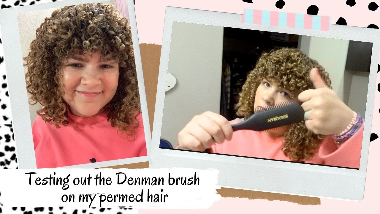 Testing Out The Denman Brush On My Permed Hair Youtube