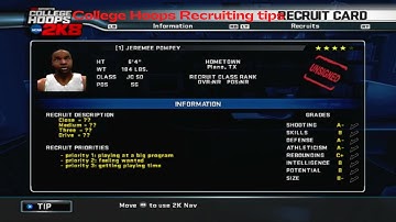 College Hoops 2k8 Legacy Mode Recruiting Tips