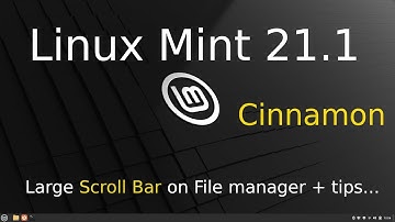 Linux Mint 21.1 - Cinnamon - tips for seniors on LARGE scroll bars for file manager.