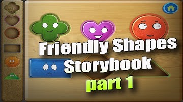 Learning Colors and Shapes Matching Games for Kids | Friendly Shapes Storybook part 1