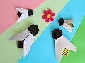 Оригами МУХА и ПЧЕЛА из бумаги.Origami MOSCA / ABEJA  de papel. Easy Origami FLY /BEE.