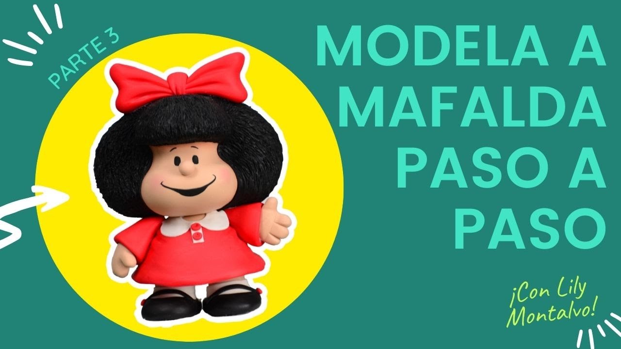 ¿Cómo hacer a Mafalda en porcelana fría? (parte 3)