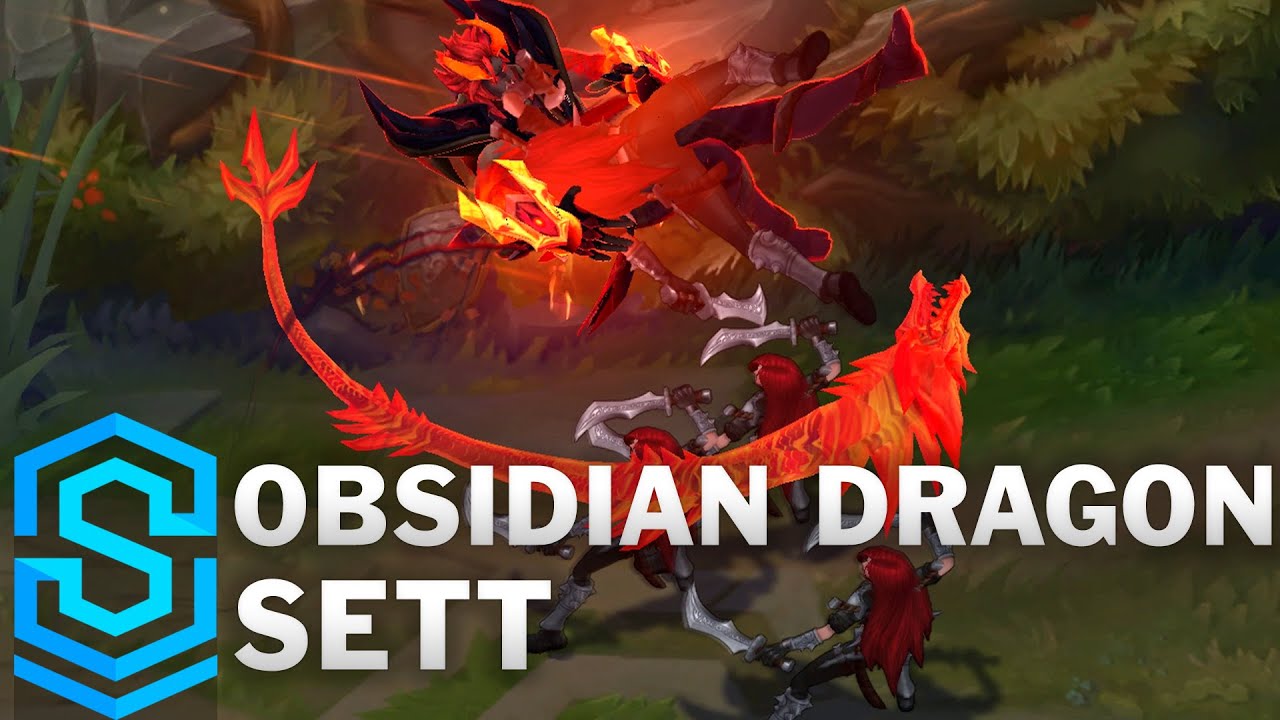 Obsidian Dragon Sett Skin Spotlight - League of Legends - YouTube