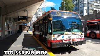 4k TTC Route 53B Bus Ride From Finch Station To Redlea Avenue (Pacific Mall)