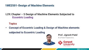 L29 | Ch-5 Eccentric Loading | Concept | Numerical on Eccentric bracket