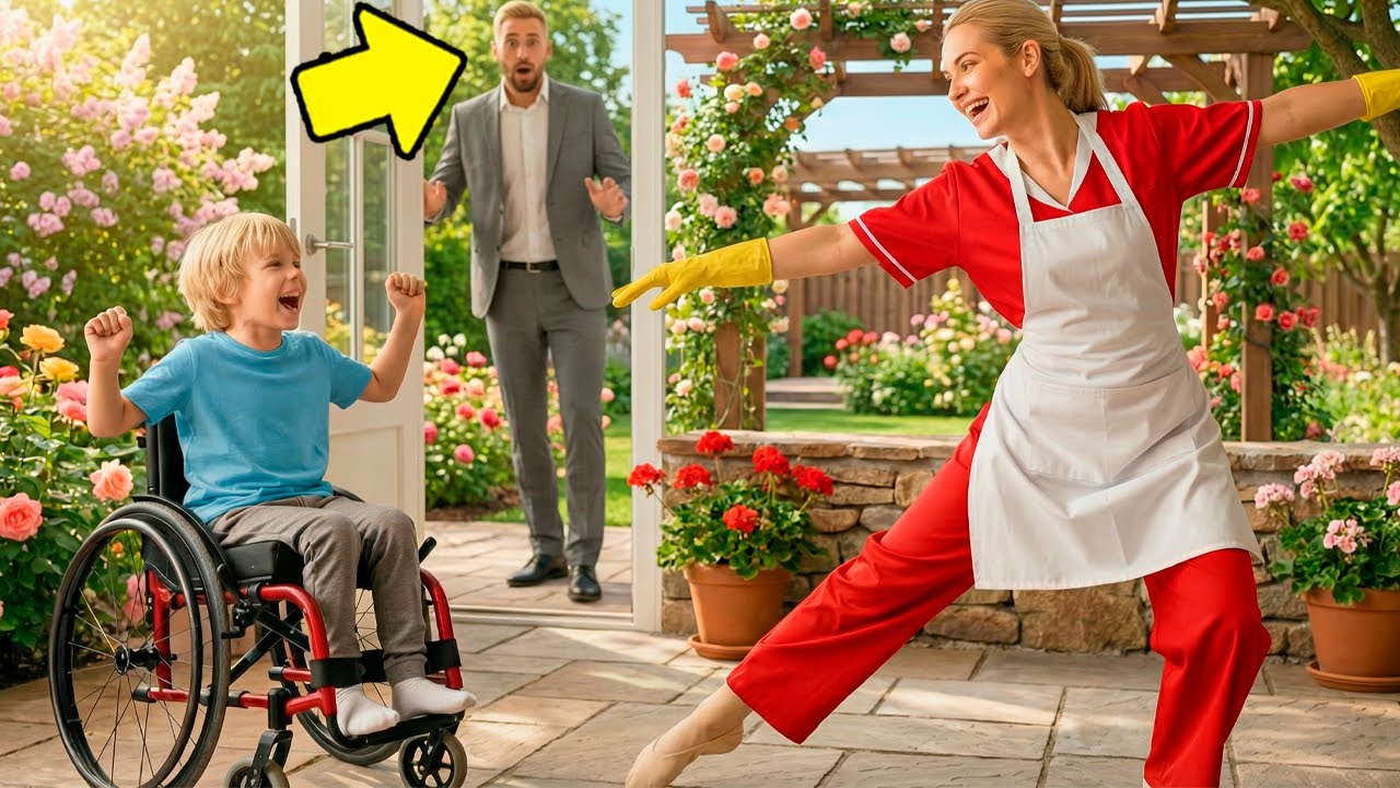 Milioner wraca wcześniej do domu z dzieciństwa… I widzi służącą tańczącą z sparaliżowanym synem