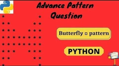 Butterfly Pattern Question in Python | Animated