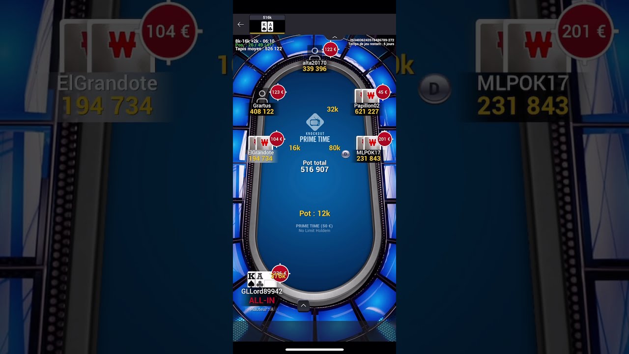 Poker tournoi 50€ Winamax ..un ordinateur face à moi ??? Mettez vos commentaires