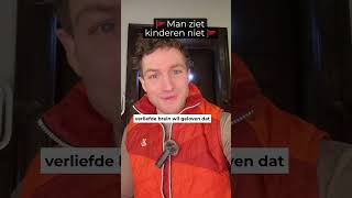 Rode vlag: Man ziet kinderen niet.