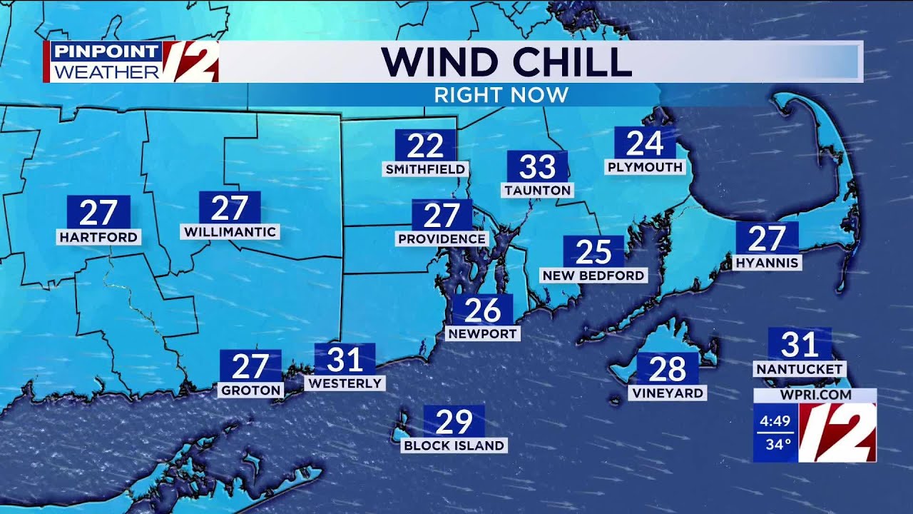 WPRI 12 Weather Forecast for 11/11/25: Cold and windy today - YouTube