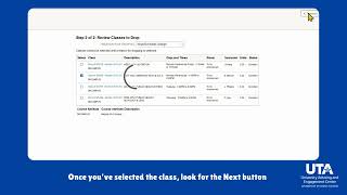 How to DROP a Class at UTA
