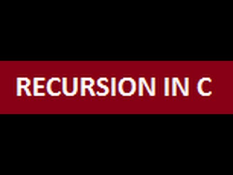 Recursion in C