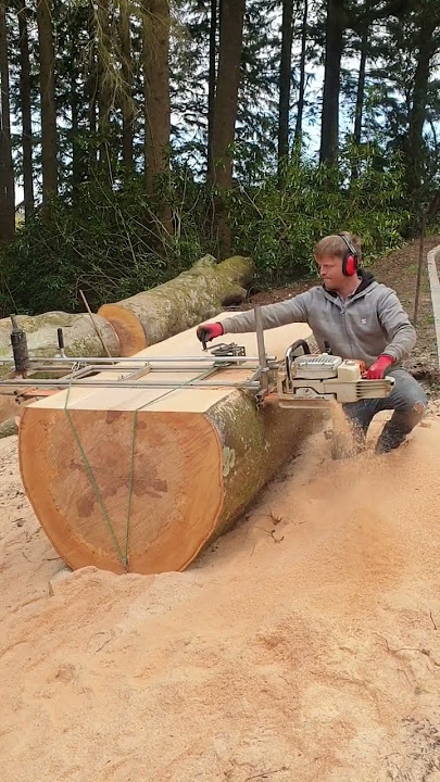 Alaskan chainsaw Mill - Ms880 #woodworking #outdoors #chainsaw #shorts