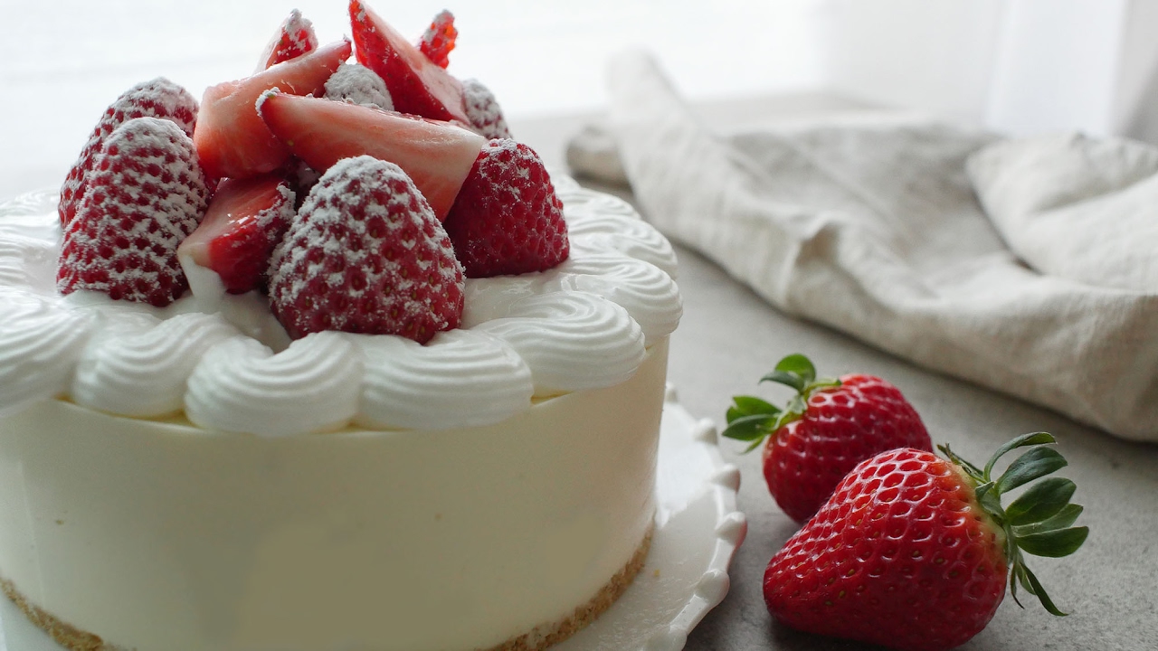 노오븐베이킹 [딸기치즈케이크:strawberry cheesecake]  [우미스베이킹:그녀의베이킹]