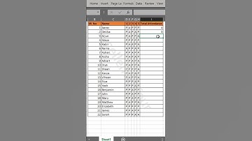 #shorts Excel Real Job Interview Question❓ Attendance Sheet Tips And Tricks🧐