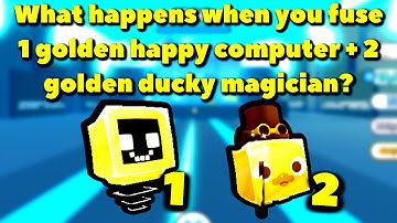 What happens when you fuse 1 golden happy computer and 2 golden ducky magician? (Pet Simulator X)