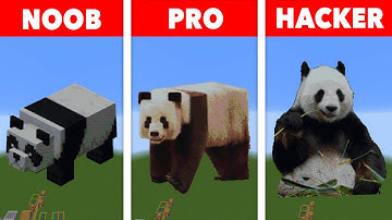 NOOB VS PRO VS HACKER Minecraft Pixel art✨Panda