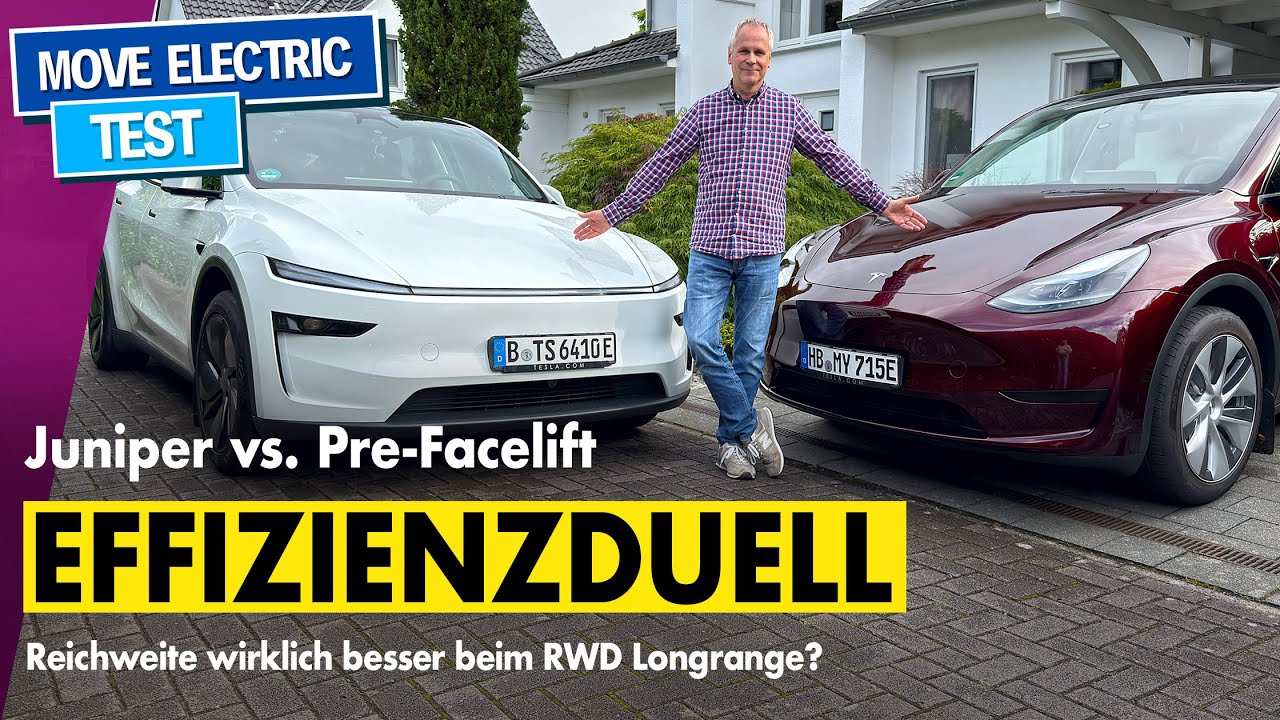 Tesla Model Y Juniper RWD Longrange im Reichweiten-Vergleich mit dem Pre-Facelift Model Y