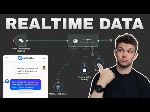 Building An AI Chat Bot With Realtime Data | n8n Tutorial