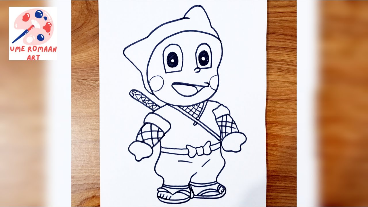 " How to Draw Ninja hattori | Easy Step-by-Step Tutorial | UmeRomaanArt "