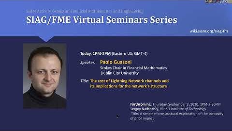 Eighth SIAM Activity Group on FME Virtual Talk
