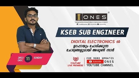 കേരള PSC KSEB Sub Engineer | Digital Electronics | Free YouTube Practice Session|