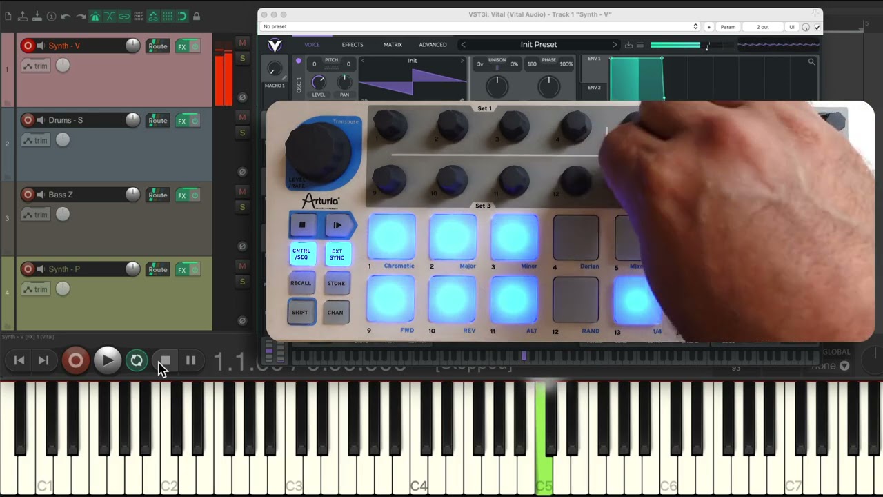 Arturia BeatStep Pad Controller in REAPER