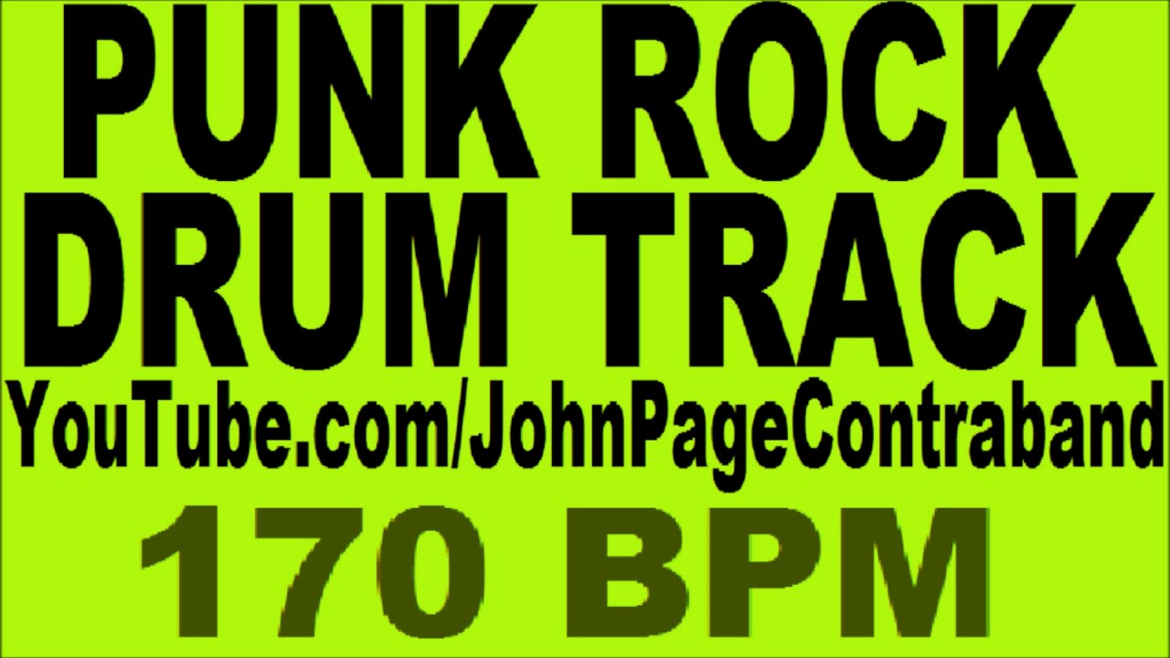 Punk Rock Drum Backing Track 170 bpm DRUMS ONLY YouTube