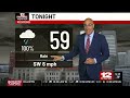 First Alert Forecast: A warm Friday (Jan. 9) with a few late showers