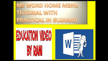 USE OF HOME MENU IN MS WORD IN GUJRATI FOR GSSSB UPCOMING CPT EXAM