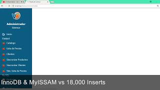 InnoDB & MyISAM vs 18,000 Inserts, Comparacion!