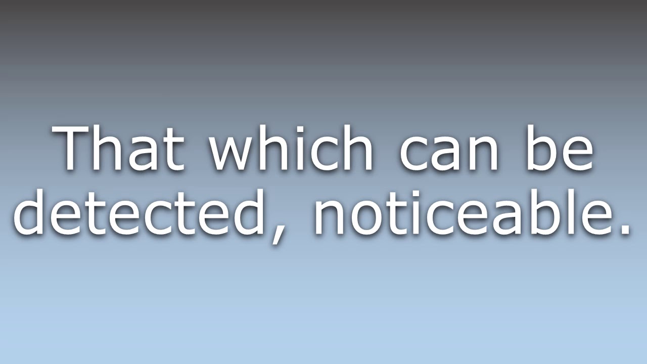 What does Detectable mean? - YouTube