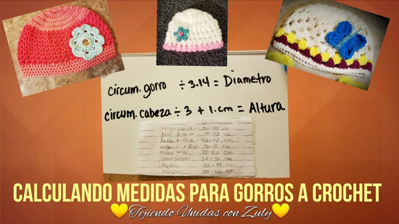 Leccion 10 Como calcular las medidas de un Gorro a Crochet en