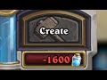 This hearthstone ends when 1600 dust is spent wisely