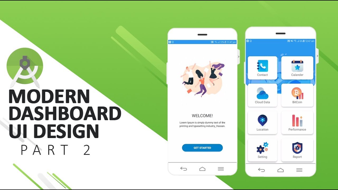 Modern Dashboard UI Design Android Studio Tutorial | Part 2 | Hassan