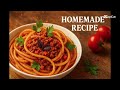 Easy bolognese recipe, easy pasta at home  