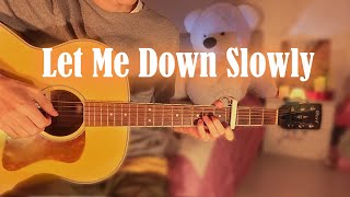 Let Me Down Slowly by Alec Benjamin Fingerstyle Guitar Cover + Tabs Resimi