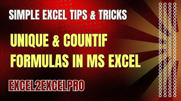 Unique and Countif: Two Essential Excel Functions You Need to Know!
