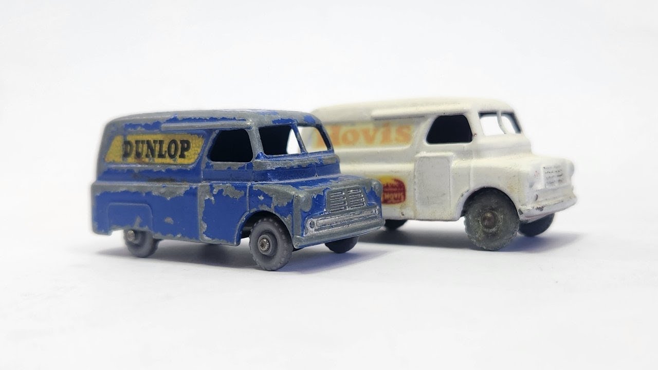 MATCHBOX Restoration No.25A Dunlop Bedford Van 1956 - YouTube