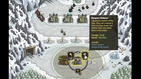 [Hard] Kingdom Rush Level 7 Campaign (Coldstep Mines) Playthrough (Flash Ver.)