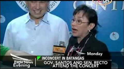 INConcert in Batangas - Gov. Vilma Santos and Sen Ralph Recto congratulate INC