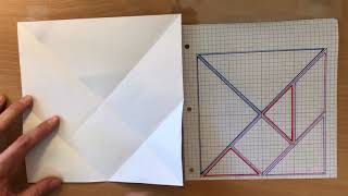 Ritaglio TANGRAM a partire da foglio A4 solo piegature foglio