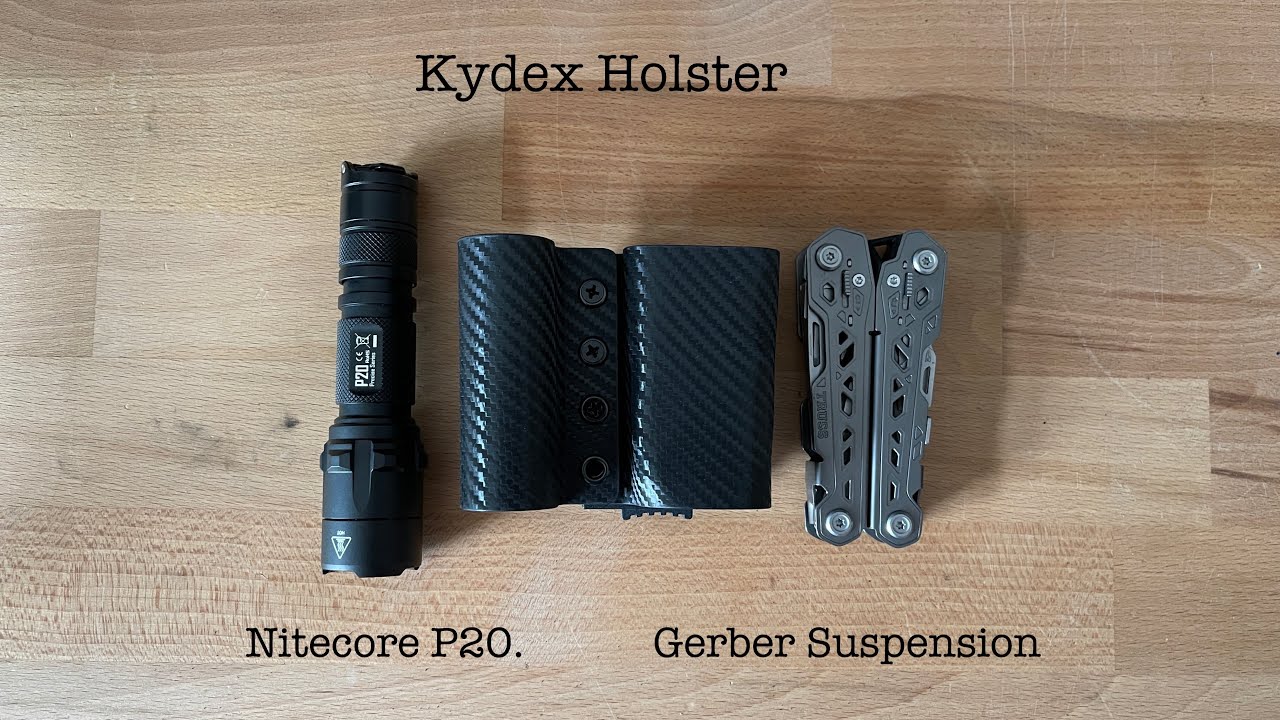 Gerber Suspension Multitool & Nitecore P20 Kydex Holster